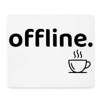 Offline minimalistisches Kaffee-Hemd - Mousepad (Querformat) - Weiß - Vorne