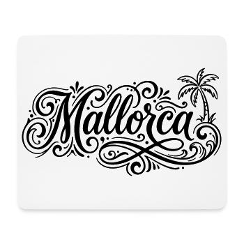 Mallorca Schrift Palmen - Mousepad (Querformat) - Weiß - Vorne