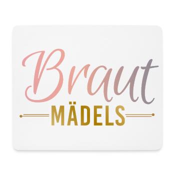 Braut Mädels Ringe Federn JGA Junggesellenabschied - Mousepad (Querformat) - Weiß - Vorne