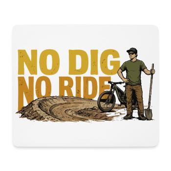 Kein Graben, keine Fahrt Mountainbike - Mousepad (Querformat) - Weiß - Vorne