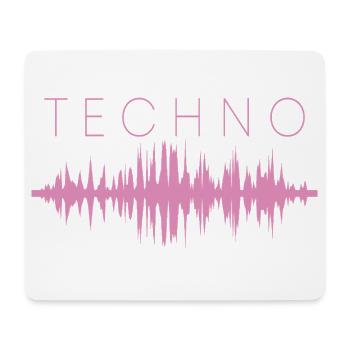 Techno Bass Party - Mousepad (Querformat) - Weiß - Vorne