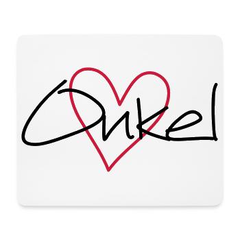 Onkel Herz Geschenk Liebe Patenonkel Geburtstag - Mousepad (Querformat) - Weiß - Vorne