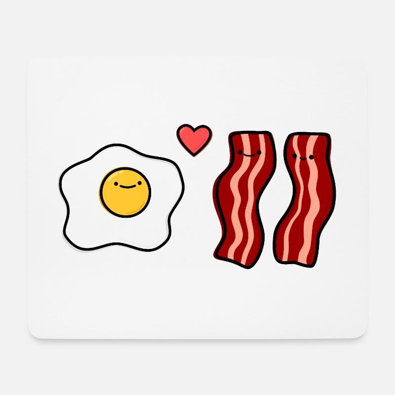 Bacon and egg - Mouse Pad (horizontal) - white