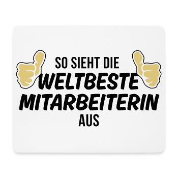die weltbeste mitarbeiterin - Mousepad (Querformat) - Weiß - Vorne