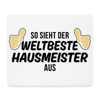 der weltbeste hausmeister - Mousepad (Querformat) - Weiß - Vorne