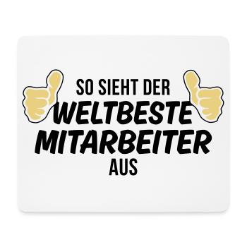 der weltbeste mitarbeiter - Mousepad (Querformat) - Weiß - Vorne