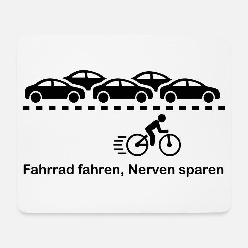 Fahrrad - Mousepad (Querformat) - Weiß