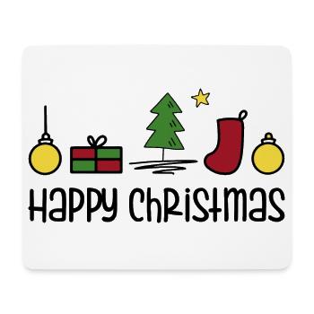 Happy Christmas - Mousepad (Querformat) - Weiß - Vorne