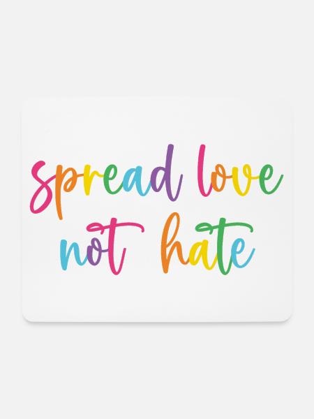 Pride Month - Liebe statt Hass verbreiten - Mousepad (Querformat) - Weiß
