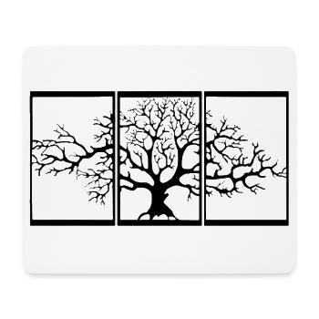 Nature View (Black) - Mouse Pad (horizontal) - white - Front