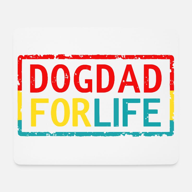 Hundepapa fürs Leben - Mousepad (Querformat) - Weiß
