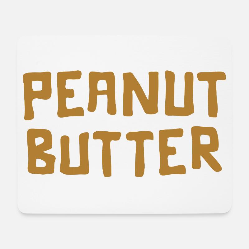 Erdnussbutter 🥜 - Mousepad (Querformat) - Weiß