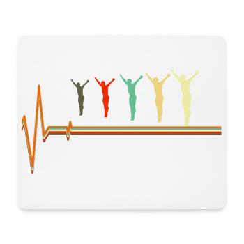 Tauchendes Herzschlag Taucher-Puls-EKG - Mousepad (Querformat) - Weiß - Vorne