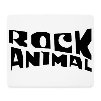 Typographie des animaux rocheux design du logo - Tapis de souris (format paysage) - blanc - Devant