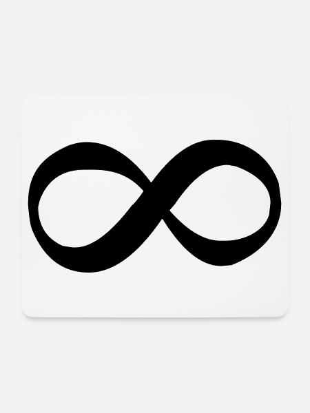 Unendlich - Mousepad (Querformat) - Weiß