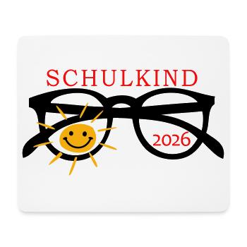 coole Sonnenbrille Schulkind  - Mousepad (Querformat) - Weiß - Vorne