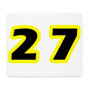 27 Number Symbol - Mouse Pad (horizontal) - white - Front