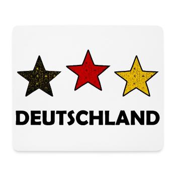 Drei farbige Sterne Deutschland - Mousepad (Querformat) - Weiß - Vorne