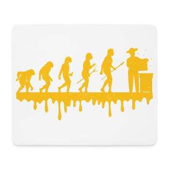 Imker Evolution Vintage Biene Bienenzucht Geschenk - Mousepad (Querformat) - Weiß - Vorne