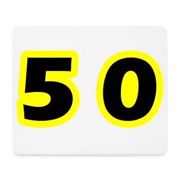 50 Number Symbol - Mouse Pad (horizontal) - white - Front