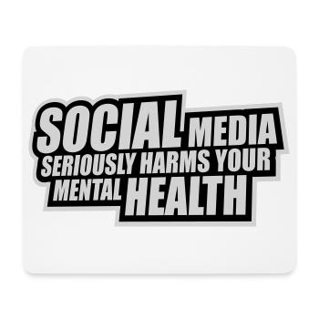 Les réseaux sociaux nuisent sérieusement à la santé mentale selon les affirmations - Tapis de souris (format paysage) - blanc - Devant