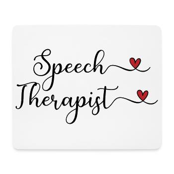 Speech Therapist with a Heart - Mouse Pad (horizontal) - white - Front