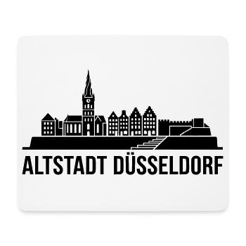 Düsseldorf Altstadt Silhouette - Mousepad (Querformat) - Weiß - Vorne