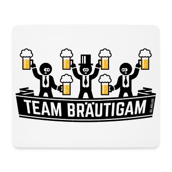 Team Bräutigam (JGA Polterabend Bierkrüge / POS2C) - Mousepad (Querformat) - Weiß - Vorne