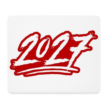 2027 Jahreszahl - Mousepad (Querformat) - Weiß - Vorne