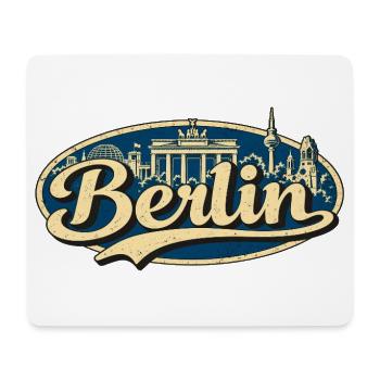 Berlin Vintage Stadtmotiv - Mousepad (Querformat) - Weiß - Vorne