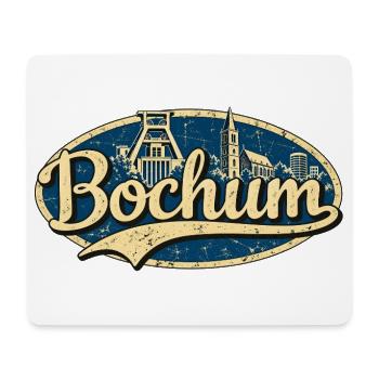 Bochum Vintage Stadtmotiv - Mousepad (Querformat) - Weiß - Vorne