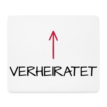 Verheiratet Pfeil Hochzeit Partnerlook - Mousepad (Querformat) - Weiß - Vorne