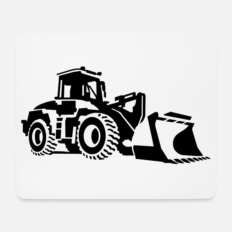 Planierraupe - Mousepad (Querformat) - Weiß