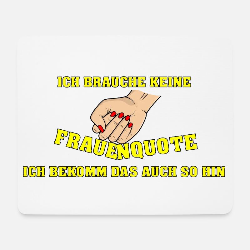 Feminist Frauenquote - Mousepad (Querformat) - Weiß