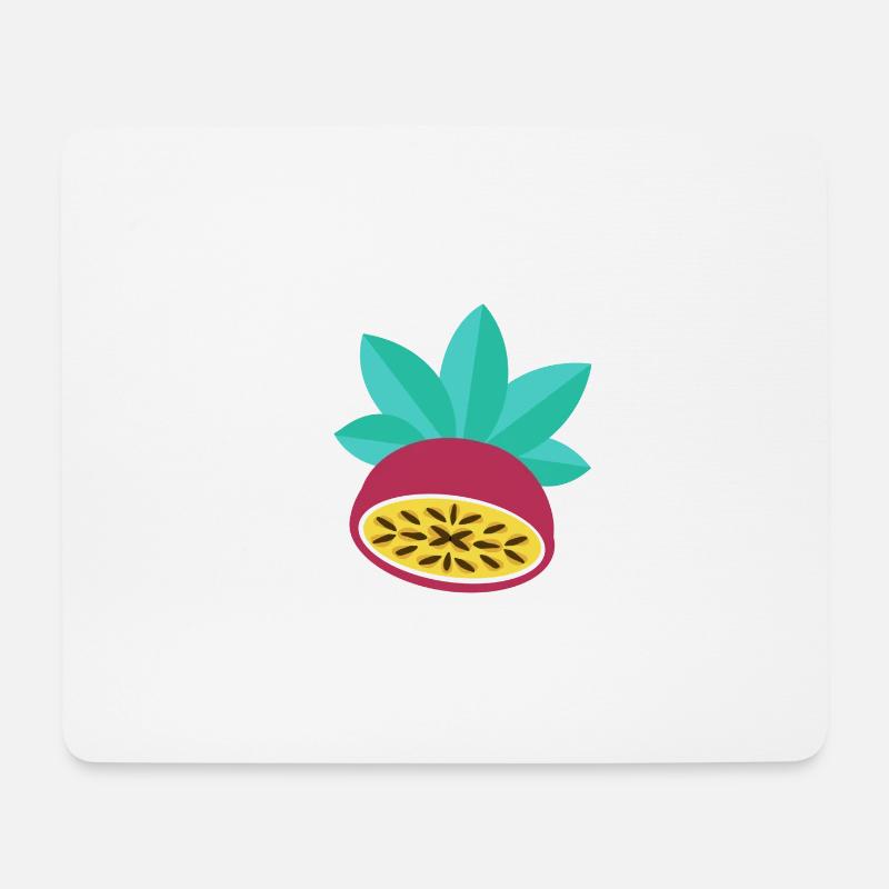 Maracuja Illustration – Sommer Frucht Motiv - Mousepad (Querformat) - Weiß