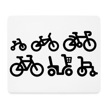 Evolution Fahrradrennen Radfahren Fahrradrennen - Mousepad (Querformat) - Weiß - Vorne