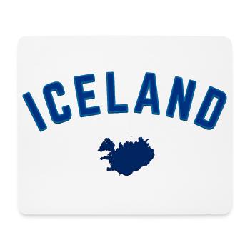 Iceland Blue Map Bow Design - Mouse Pad (horizontal) - white - Front