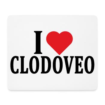T-shirt J’adore Clodoveo t-shirt idée cadeau - Tapis de souris (format paysage) - blanc - Devant