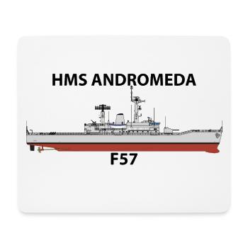 HMS ANDROMEDA -LEANDER ORIG - Mouse Pad (horizontal) - white - Front