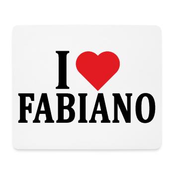 J’adore Fabiano t-shirt t-shirt idée cadeau - Tapis de souris (format paysage) - blanc - Devant