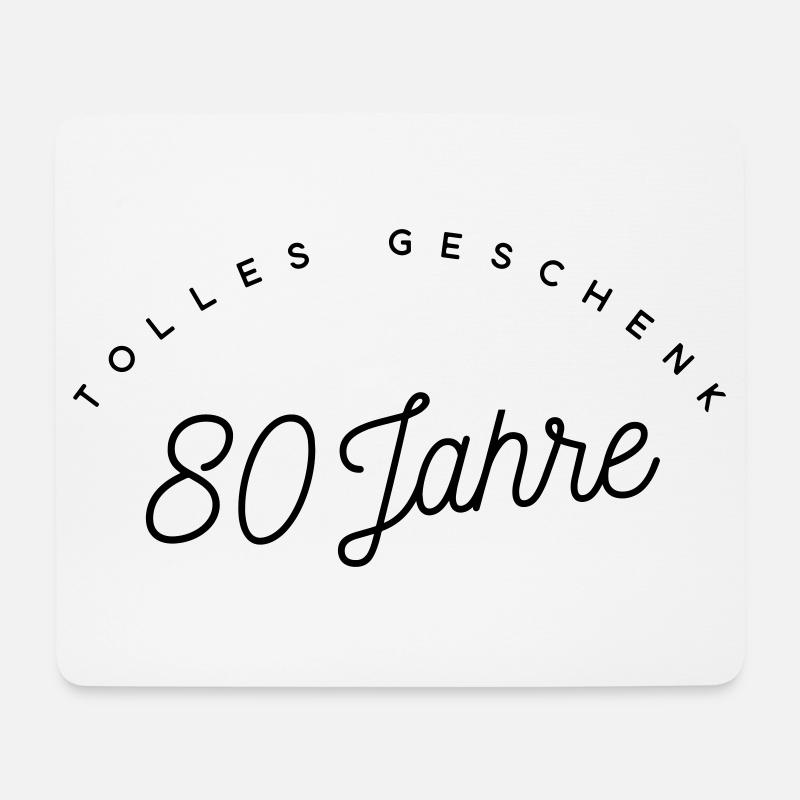 Tolles Geschenk 80 Jahre  - Mousepad (Querformat) - Weiß