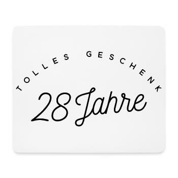 Tolles Geschenk 28 Jahre  - Mousepad (Querformat) - Weiß - Vorne