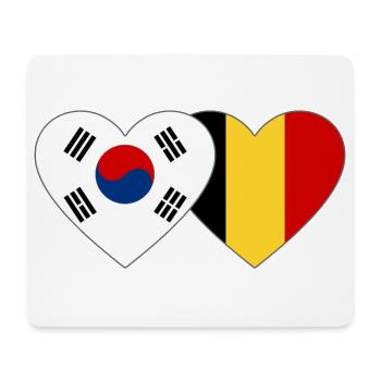 Südkorea Belgien Flagge Herz - Mousepad (Querformat) - Weiß - Vorne