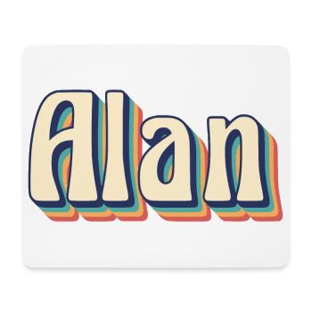 Alan t-shirt retro vintage t-shirt gift idea - Mouse Pad (horizontal) - white - Front