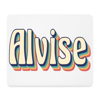 Alvise retro t-shirt vintage t-shirt gift idea - Mouse Pad (horizontal) - white - Front
