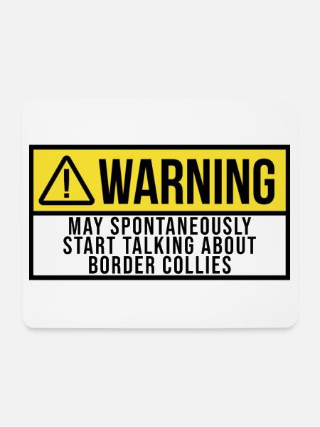 Border Collie Border Collie Border Collie - Mousepad (Querformat) - Weiß