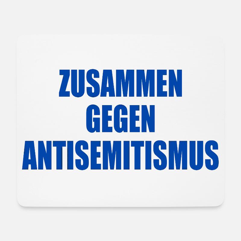 zusammen gegen antisemitismus - Mousepad (Querformat) - Weiß
