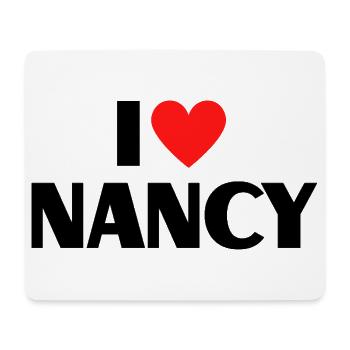 I love Nancy Rotes Herz Liebe Fan Geschenk - Mousepad (Querformat) - Weiß - Vorne