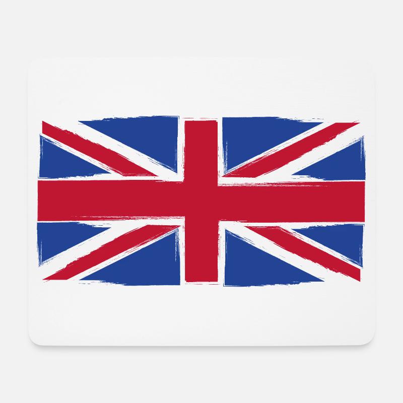 Grunge Union Jack Flag Art - Mouse Pad (horizontal) - white