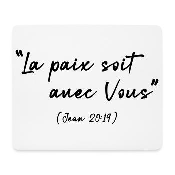 Friede sei mit dir (Johannes 20,19) - Mousepad (Querformat) - Weiß - Vorne